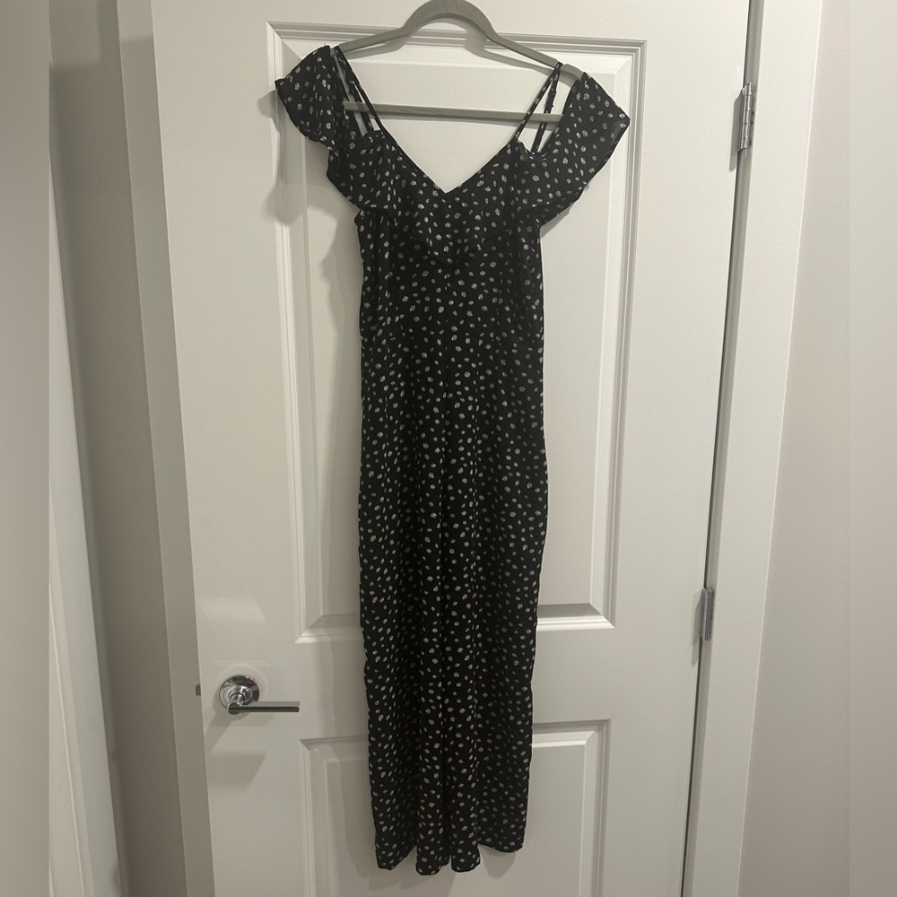 Black flower jumpsuit
